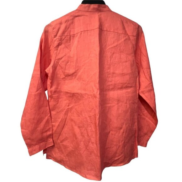 L.‎ L. Bean 100% Linen Button Front Tunic Top Pleated Detail L/S Women's Size XS - Picture 6 of 12